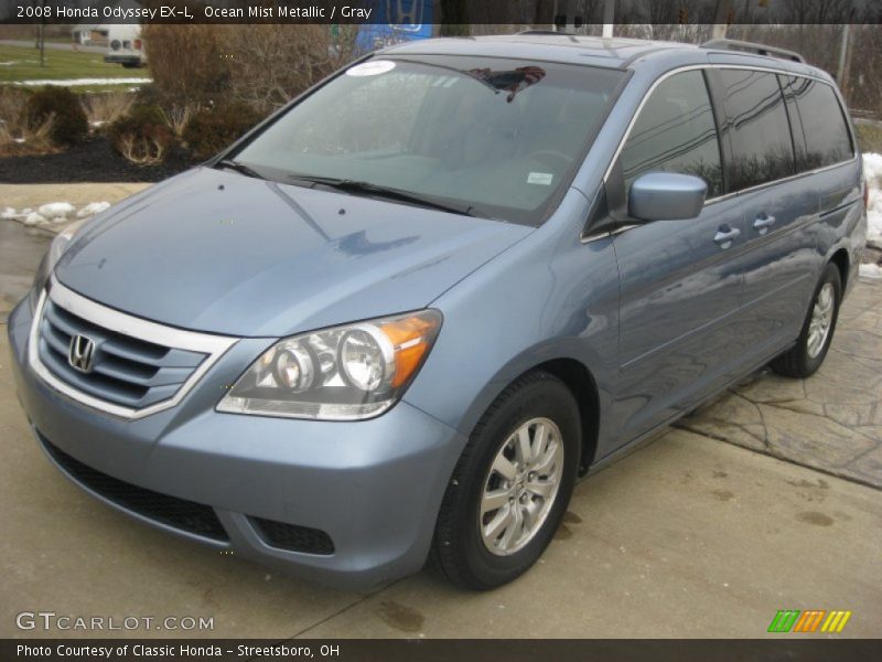 Ocean Mist Metallic / Gray 2008 Honda Odyssey EX-L