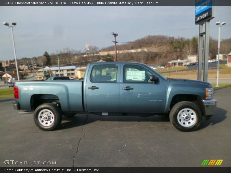 Blue Granite Metallic / Dark Titanium 2014 Chevrolet Silverado 2500HD WT Crew Cab 4x4