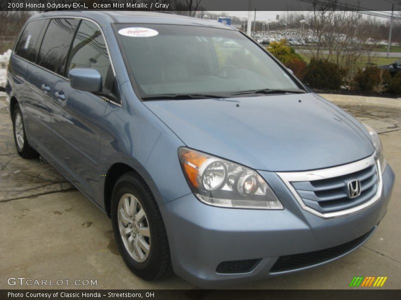 Ocean Mist Metallic / Gray 2008 Honda Odyssey EX-L
