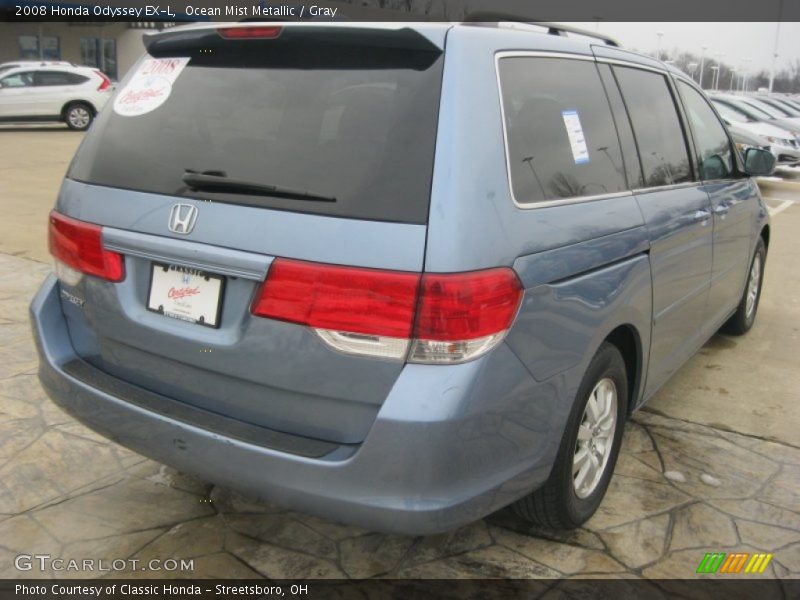 Ocean Mist Metallic / Gray 2008 Honda Odyssey EX-L