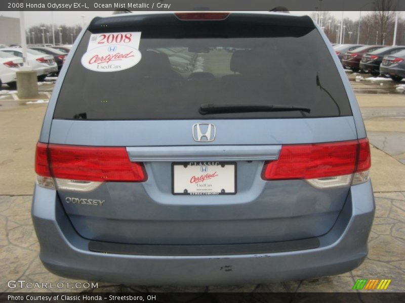 Ocean Mist Metallic / Gray 2008 Honda Odyssey EX-L