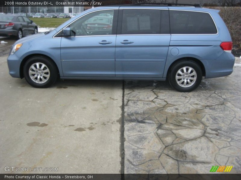 Ocean Mist Metallic / Gray 2008 Honda Odyssey EX-L