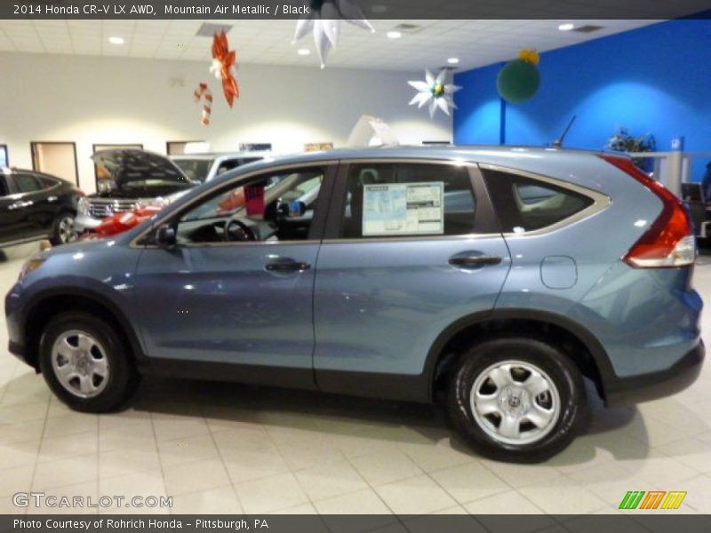 Mountain Air Metallic / Black 2014 Honda CR-V LX AWD
