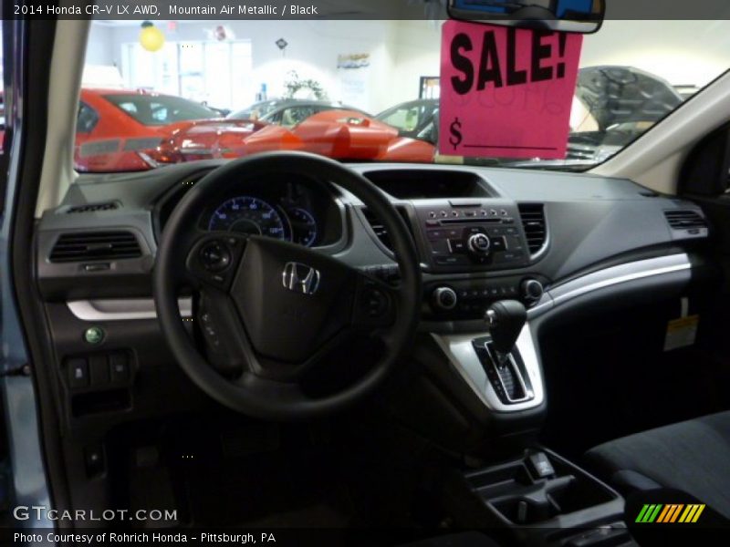 Mountain Air Metallic / Black 2014 Honda CR-V LX AWD