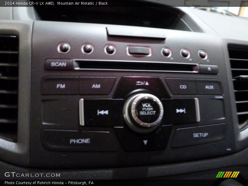 Mountain Air Metallic / Black 2014 Honda CR-V LX AWD