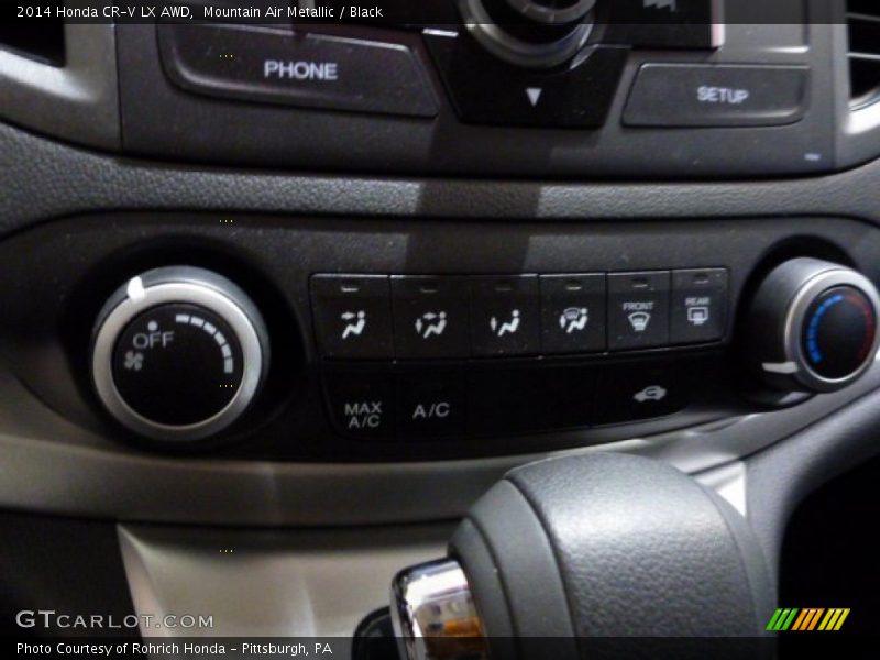 Mountain Air Metallic / Black 2014 Honda CR-V LX AWD