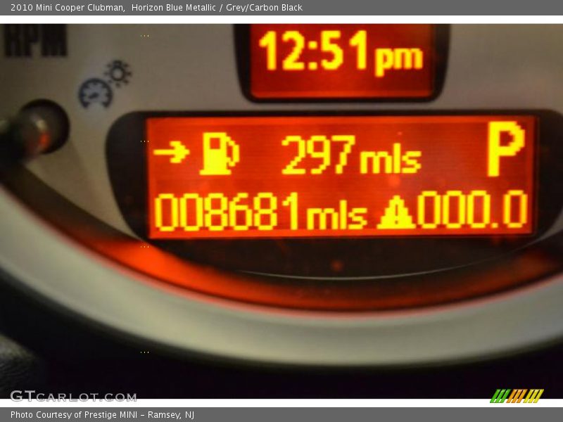 Horizon Blue Metallic / Grey/Carbon Black 2010 Mini Cooper Clubman