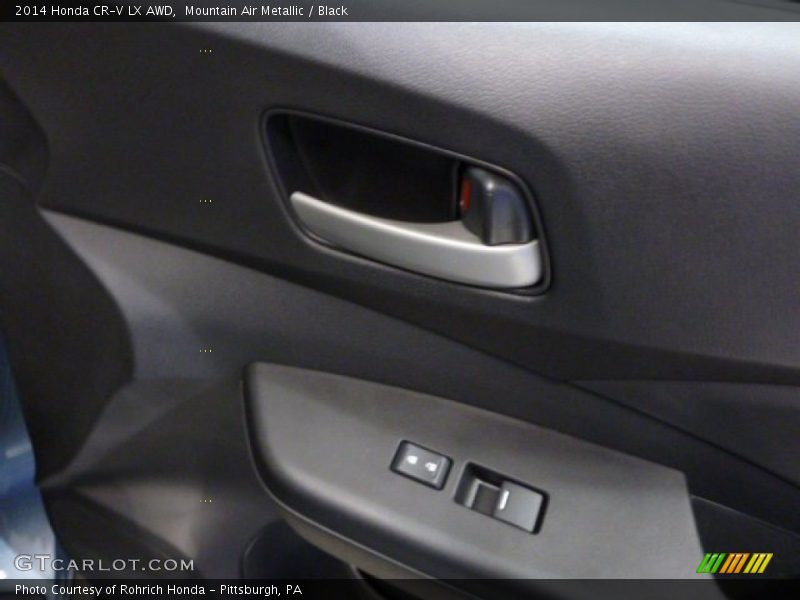 Mountain Air Metallic / Black 2014 Honda CR-V LX AWD