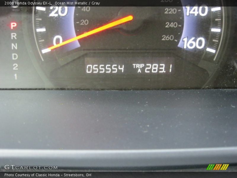 Ocean Mist Metallic / Gray 2008 Honda Odyssey EX-L