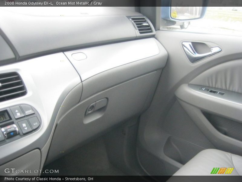 Ocean Mist Metallic / Gray 2008 Honda Odyssey EX-L