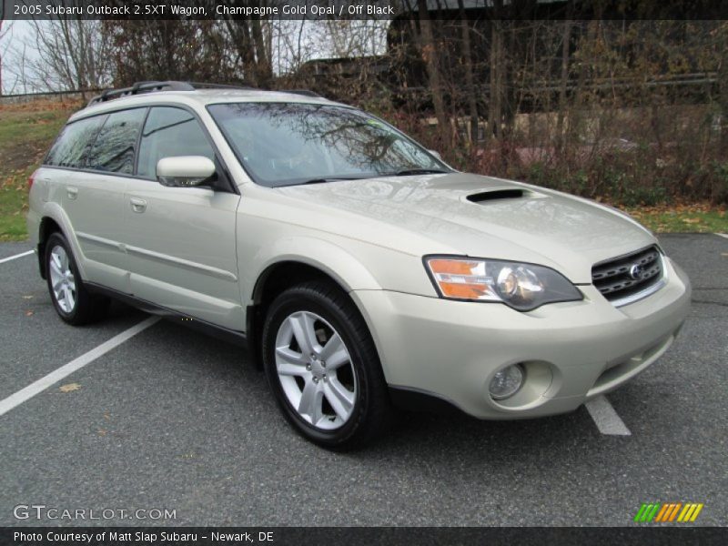 Champagne Gold Opal / Off Black 2005 Subaru Outback 2.5XT Wagon