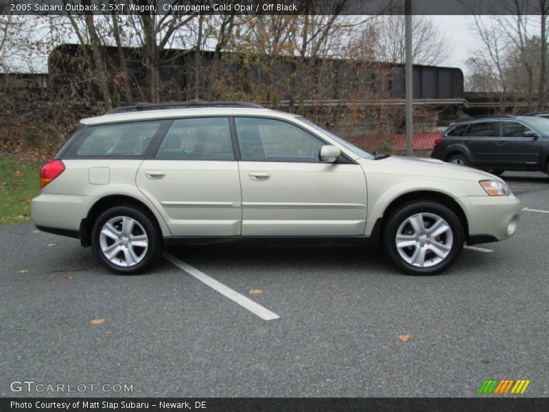 Champagne Gold Opal / Off Black 2005 Subaru Outback 2.5XT Wagon