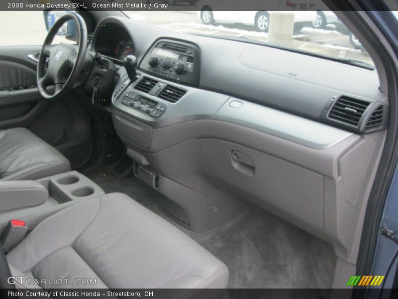 Ocean Mist Metallic / Gray 2008 Honda Odyssey EX-L