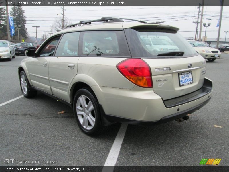 Champagne Gold Opal / Off Black 2005 Subaru Outback 2.5XT Wagon