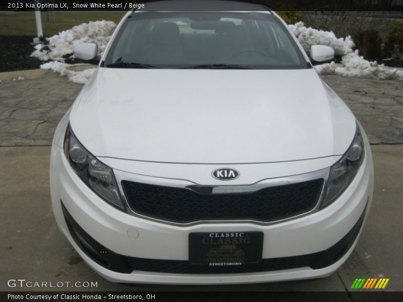 Snow White Pearl / Beige 2013 Kia Optima LX