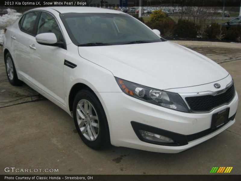 Snow White Pearl / Beige 2013 Kia Optima LX