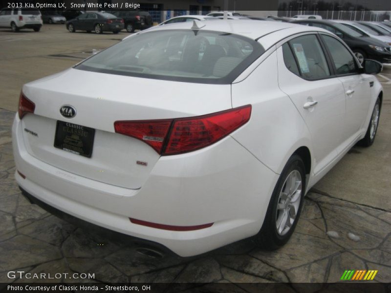 Snow White Pearl / Beige 2013 Kia Optima LX