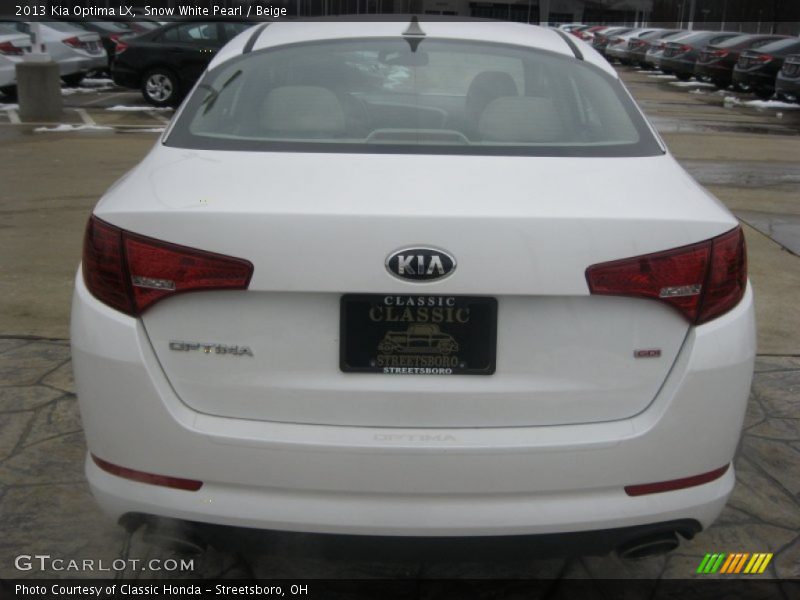 Snow White Pearl / Beige 2013 Kia Optima LX