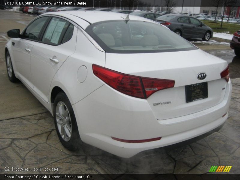 Snow White Pearl / Beige 2013 Kia Optima LX