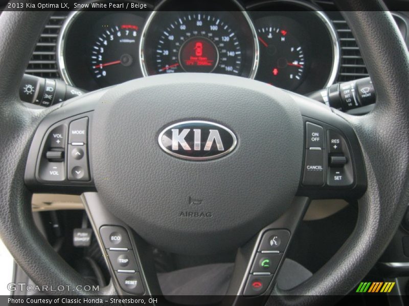Snow White Pearl / Beige 2013 Kia Optima LX