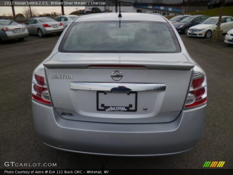 Brilliant Silver Metallic / Charcoal 2012 Nissan Sentra 2.0 S