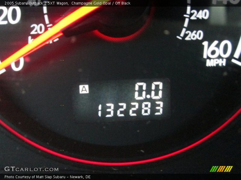 Champagne Gold Opal / Off Black 2005 Subaru Outback 2.5XT Wagon