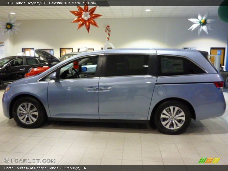 Celestial Blue Metallic / Gray 2014 Honda Odyssey EX