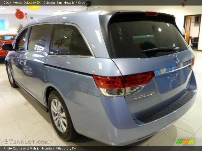 Celestial Blue Metallic / Gray 2014 Honda Odyssey EX