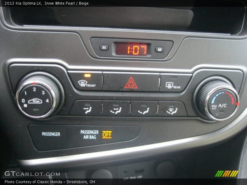 Snow White Pearl / Beige 2013 Kia Optima LX