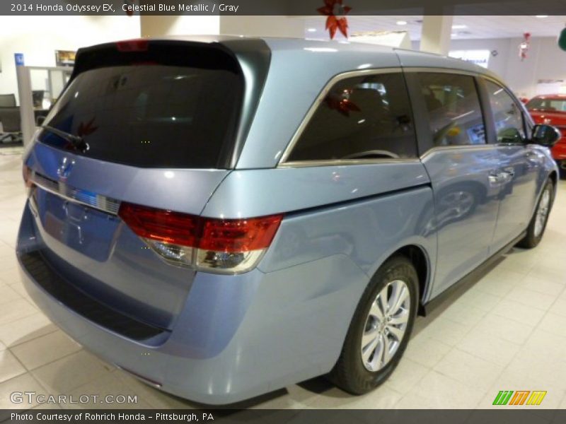 Celestial Blue Metallic / Gray 2014 Honda Odyssey EX