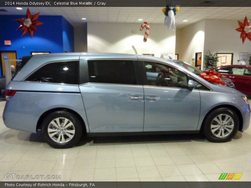 Celestial Blue Metallic / Gray 2014 Honda Odyssey EX