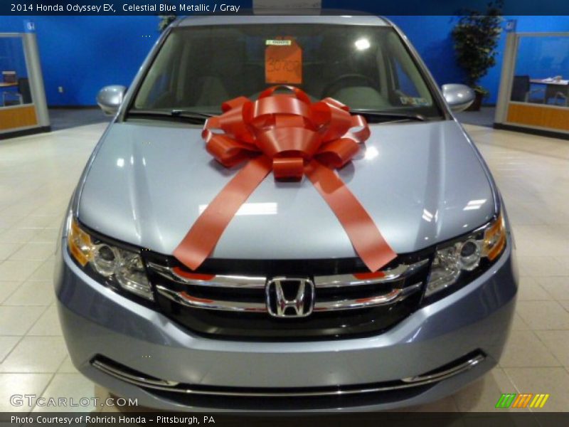 Celestial Blue Metallic / Gray 2014 Honda Odyssey EX