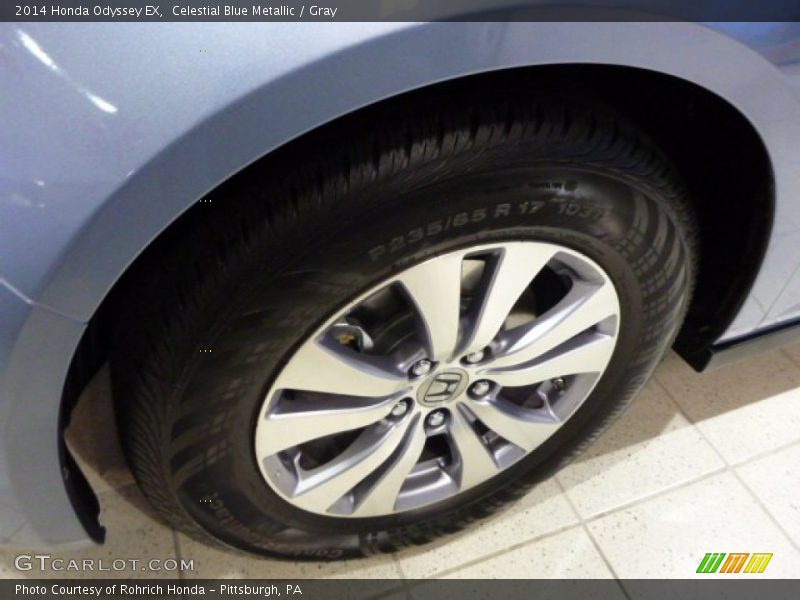 Celestial Blue Metallic / Gray 2014 Honda Odyssey EX