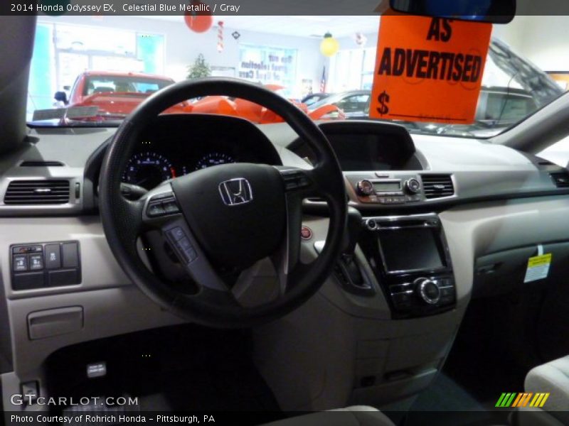 Celestial Blue Metallic / Gray 2014 Honda Odyssey EX