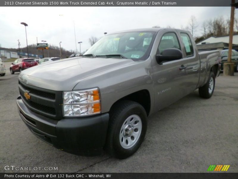Graystone Metallic / Dark Titanium 2013 Chevrolet Silverado 1500 Work Truck Extended Cab 4x4