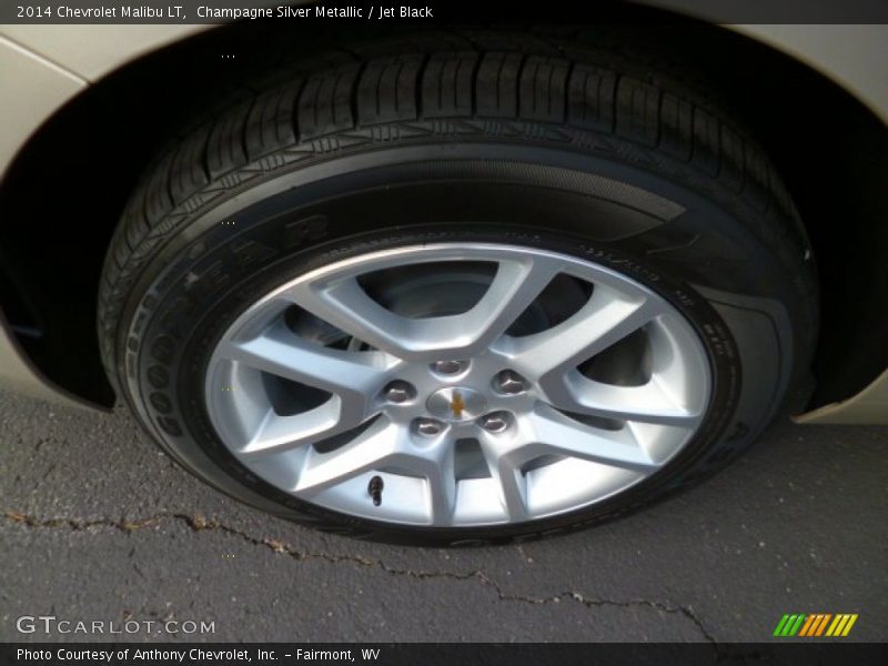 Champagne Silver Metallic / Jet Black 2014 Chevrolet Malibu LT