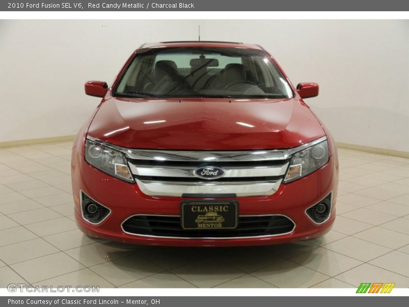 Red Candy Metallic / Charcoal Black 2010 Ford Fusion SEL V6