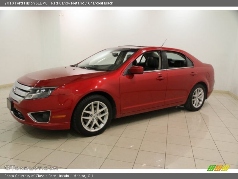 Red Candy Metallic / Charcoal Black 2010 Ford Fusion SEL V6