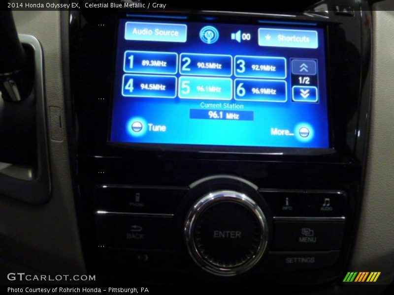 Celestial Blue Metallic / Gray 2014 Honda Odyssey EX