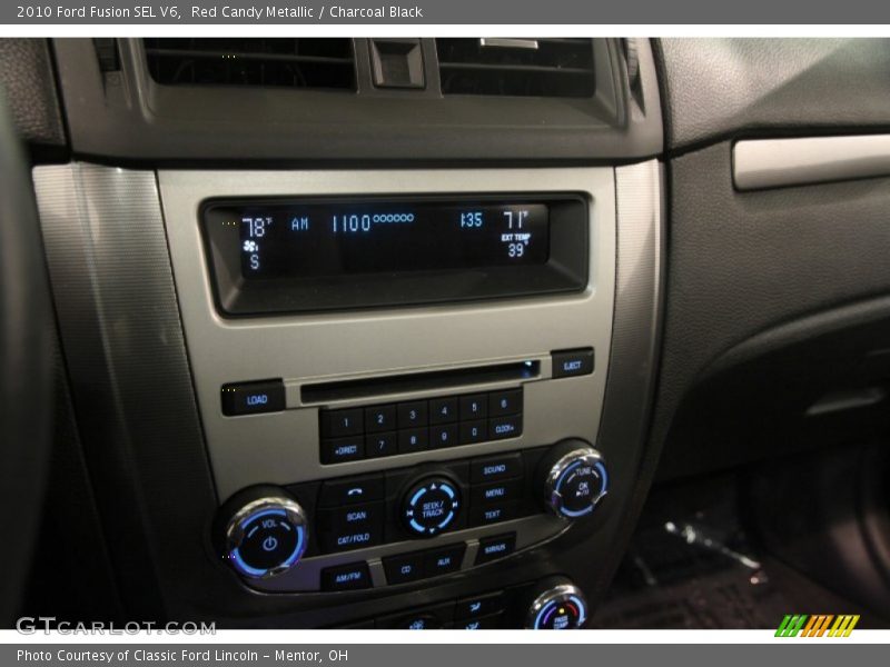 Red Candy Metallic / Charcoal Black 2010 Ford Fusion SEL V6