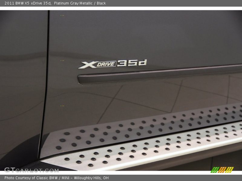 Platinum Gray Metallic / Black 2011 BMW X5 xDrive 35d