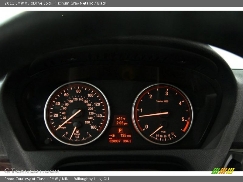 Platinum Gray Metallic / Black 2011 BMW X5 xDrive 35d