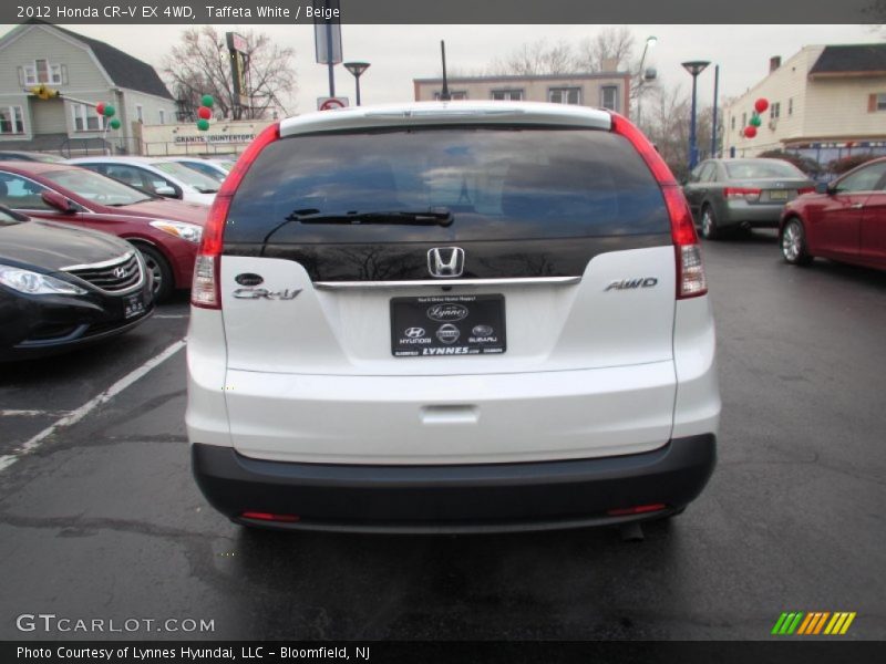 Taffeta White / Beige 2012 Honda CR-V EX 4WD