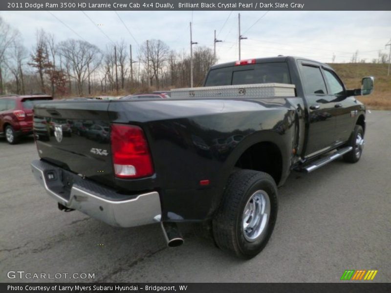 Brilliant Black Crystal Pearl / Dark Slate Gray 2011 Dodge Ram 3500 HD Laramie Crew Cab 4x4 Dually