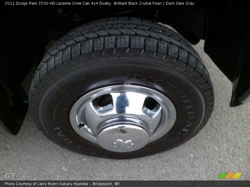 Brilliant Black Crystal Pearl / Dark Slate Gray 2011 Dodge Ram 3500 HD Laramie Crew Cab 4x4 Dually