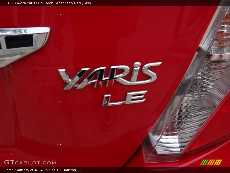 Absolutely Red / Ash 2013 Toyota Yaris LE 5 Door