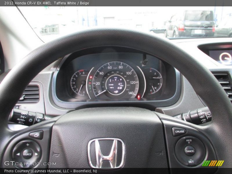 Taffeta White / Beige 2012 Honda CR-V EX 4WD
