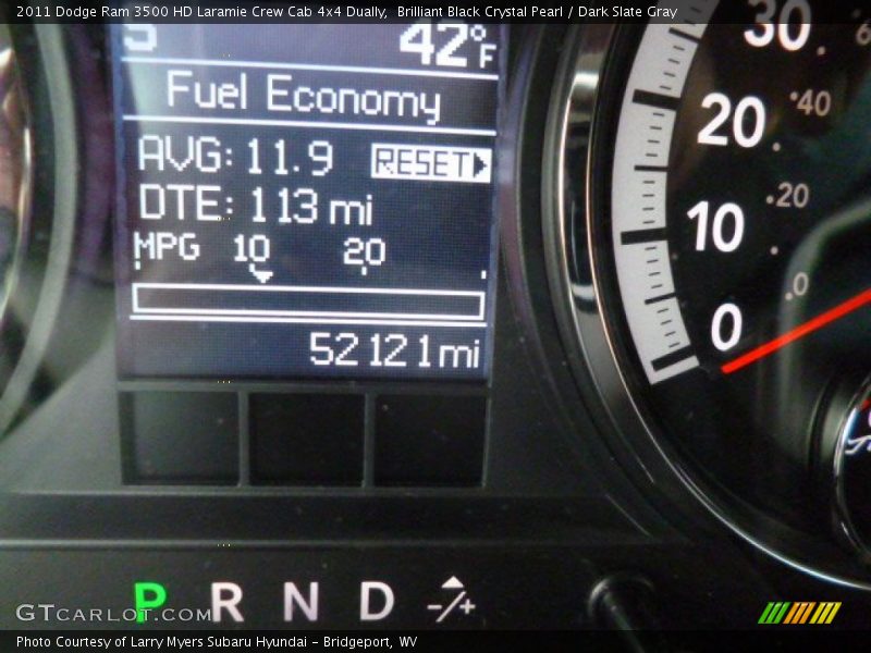 Brilliant Black Crystal Pearl / Dark Slate Gray 2011 Dodge Ram 3500 HD Laramie Crew Cab 4x4 Dually