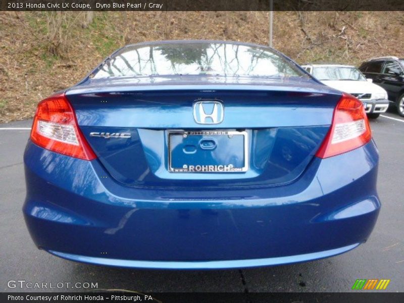 Dyno Blue Pearl / Gray 2013 Honda Civic LX Coupe