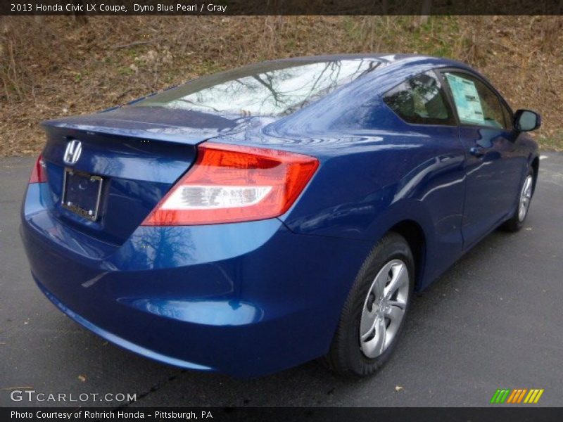 Dyno Blue Pearl / Gray 2013 Honda Civic LX Coupe